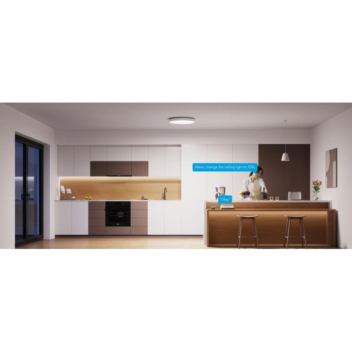 Світильник Govee 12" Smart Ceiling Light, RGBWW + RGBIC, WI-FI/Bluetooth, білий (H80A1C01) зображення 9