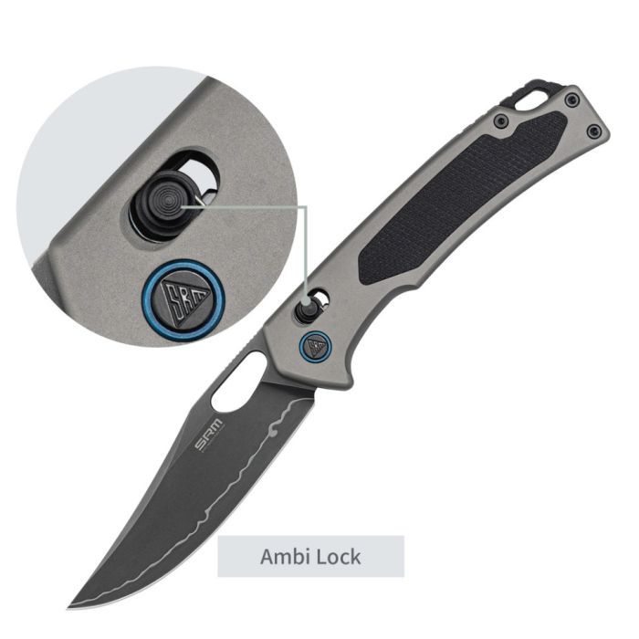 Нож SRM Retriever 9203-AK, Black G10/Aluminium, Black Stonewash (9203-AK2) изображение 10