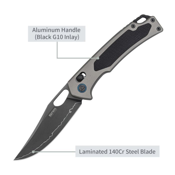 Нож SRM Retriever 9203-AK, Black G10/Aluminium, Black Stonewash (9203-AK2) изображение 8