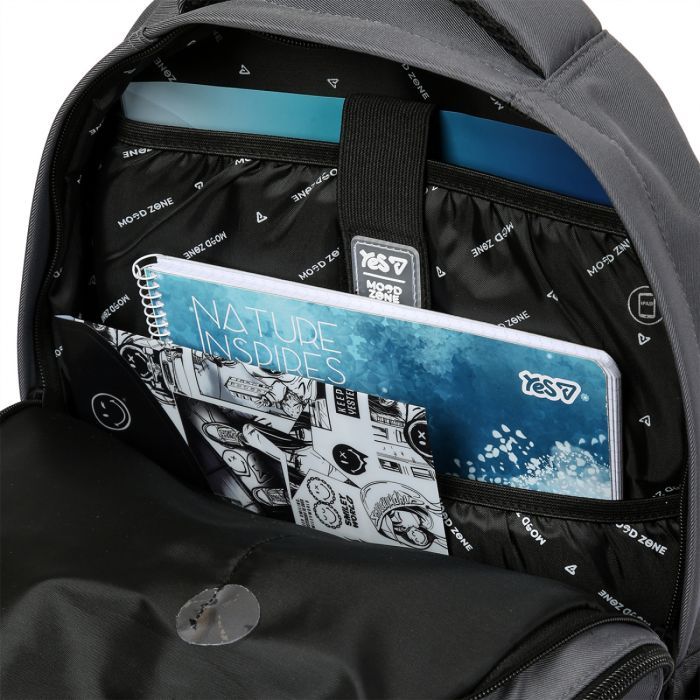 Рюкзак школьный Yes T-51L Mood Zone Grafit (559360) изображение 8