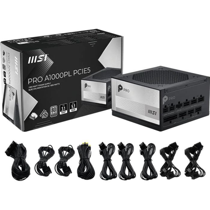 Блок питания MSI 1000W (PRO A1000PL PCIE5) изображение 5