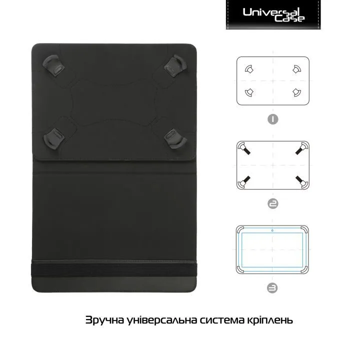 Чохол до планшета Armorstandart Silicone Hooks 12 Universal Tablet Black (ARM91206) зображення 2