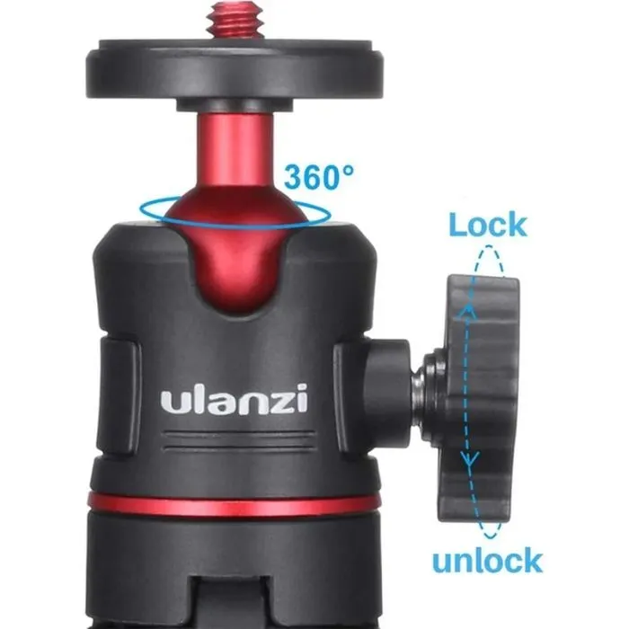 Штатив Ulanzi Vijim Mini Portable and Adjustable Desktop Tripod Black (1601) изображение 5