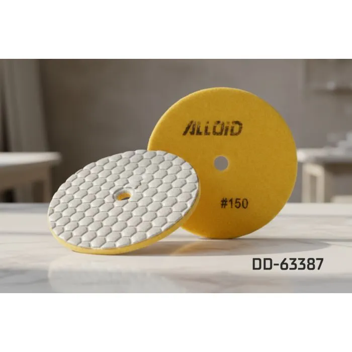 Круг зачистний Alloid Pro, алмазний, шліфувальний, на липучці, HEXAGON, 100мм, зерно 150 (DD-63387) зображення 5