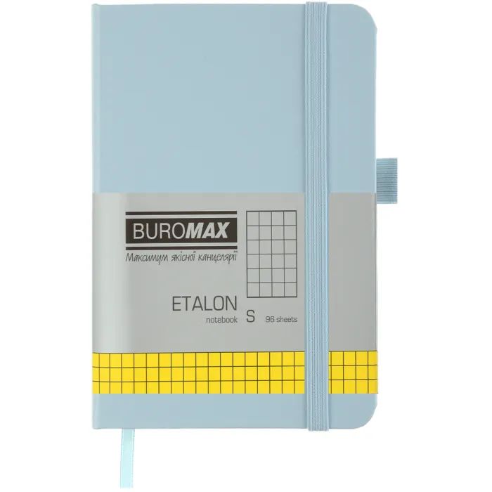 Книга записна Buromax ETALON 95 х 140 мм, 96 аркушів, клітинка, золотий (BM.296160-23)