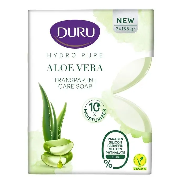 Твердое мыло Duru Hydro Pure Экстракт алоэ вера 2 х 135 г (8690506541491)