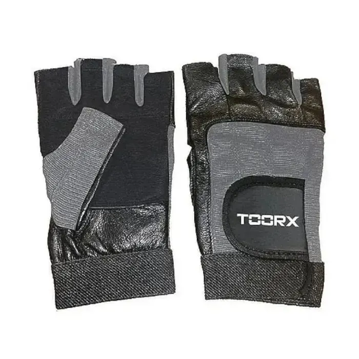Перчатки для фитнеса Toorx зі шкіри та спандексу S Neri/Grigi (AHF-031) (932141)