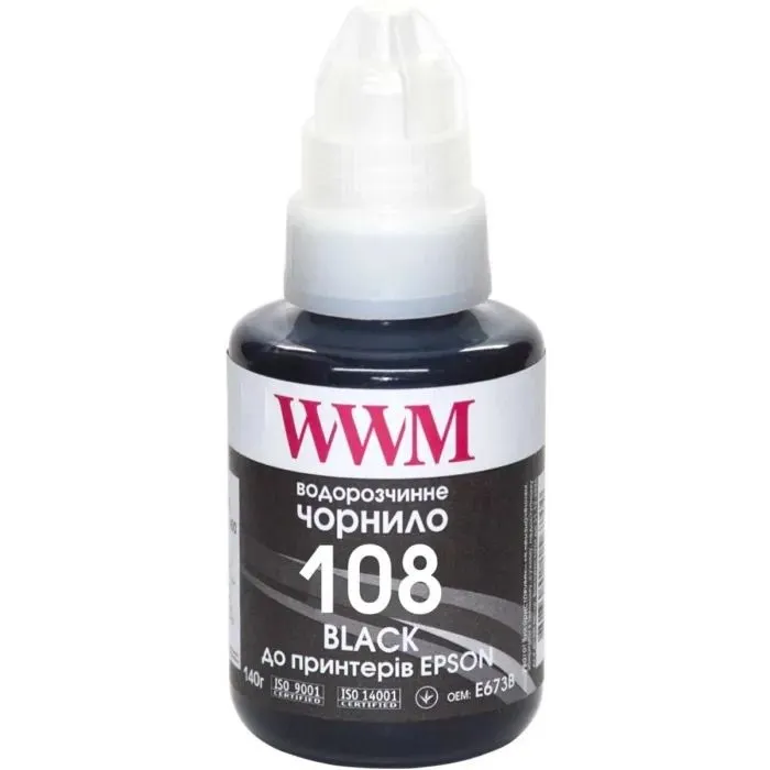 Чернила WWM Epson L8050/L18050 140г Black KeyLock (E108B)