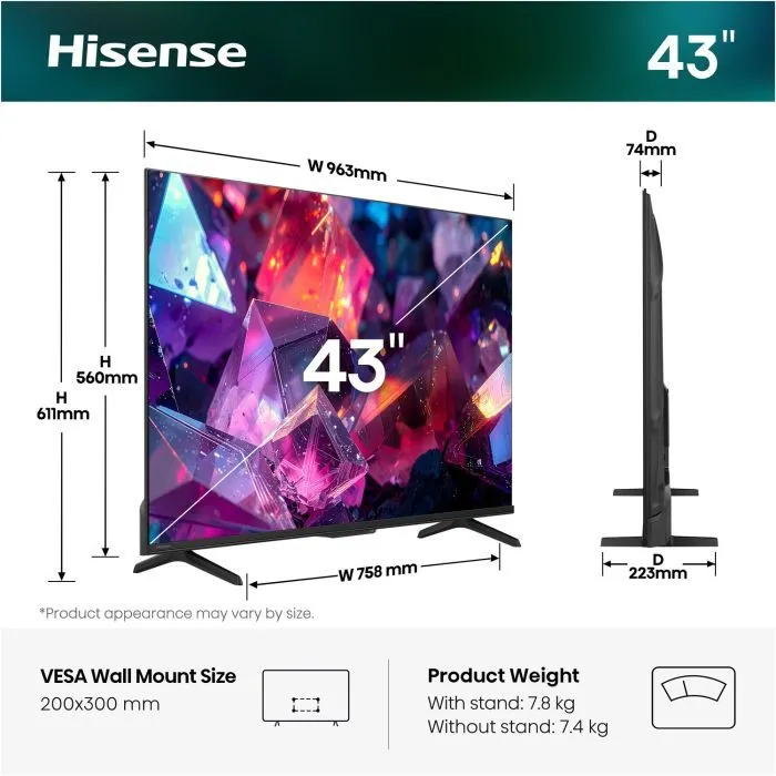 Телевизор Hisense 43E7S PRO изображение 2