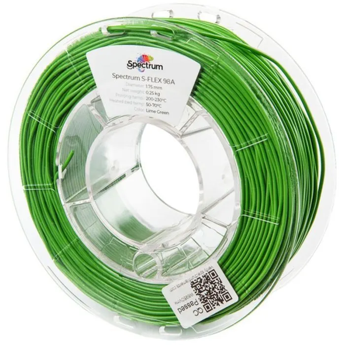 Пластик для 3D-принтера Spectrum S-Flex 98A 1.75mm 0.25kg GREEN, LIME (80527)