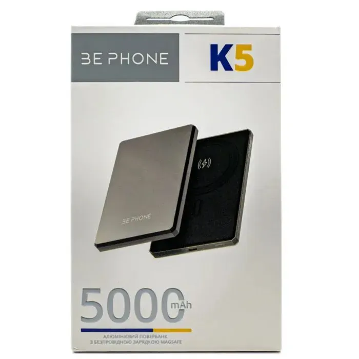 Батарея универсальная BePhone 5000mAh, 15W, MagSafe, black (BP-K5-BK) изображение 7
