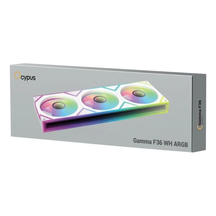 Кулер для корпуса OCYPUS GAMMA F36 ARGB REVERSE BLADE (GAMMA-F36-WH3AM00X-GL) изображение 7
