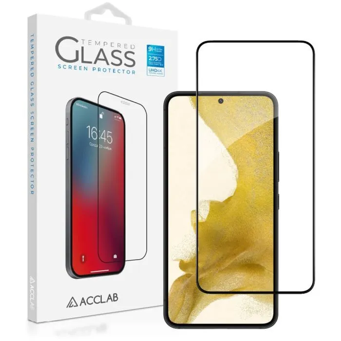 Стекло защитное ACCLAB Full Glue Samsung S22 Black (1283126522963) изображение 2