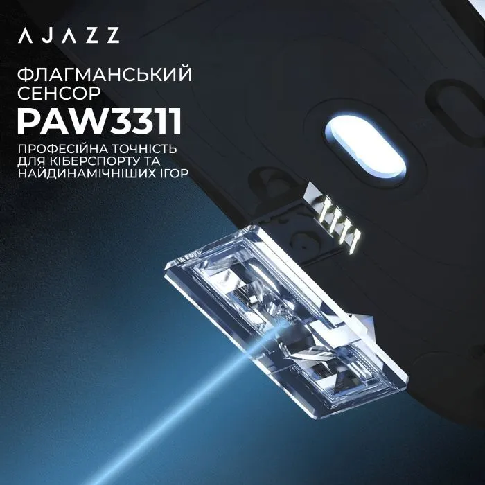 Мишка Ajazz AJ200 Near Link AI MC Wireless/Bluetooth/USB White (AJ200-NL-AI-MC-W) зображення 13
