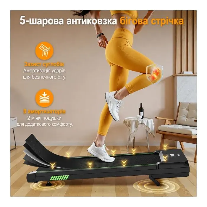 Бігова доріжка Akluer TW140L Walking Treadmill з автоматичним нахилом (TW140L) зображення 3