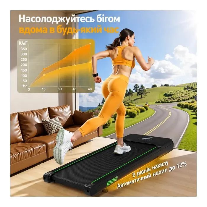 Бігова доріжка Akluer TW140L Walking Treadmill з автоматичним нахилом (TW140L) зображення 5