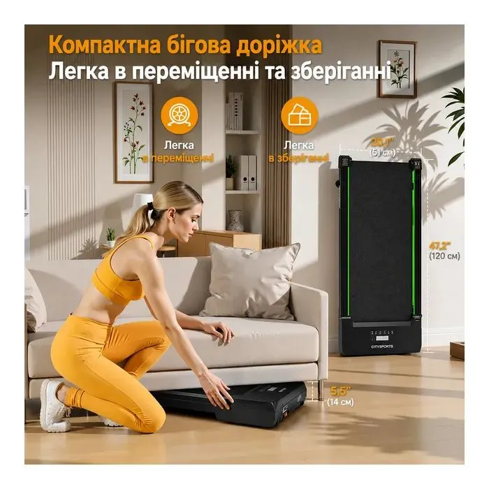 Бігова доріжка Akluer TW140L Walking Treadmill з автоматичним нахилом (TW140L) зображення 8