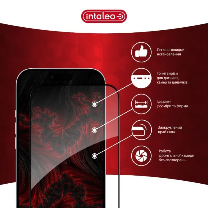 Скло захисне Intaleo Full Glue ESD Apple iPhone 17 Air Black (1283126626012) зображення 3