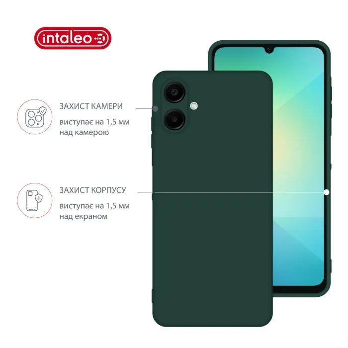 Чохол до мобільного телефона Intaleo Silicone Samsung Galaxy A06 Dark Green (1283126599927) зображення 3