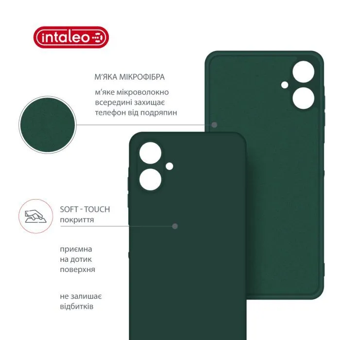 Чохол до мобільного телефона Intaleo Silicone Samsung Galaxy A06 Dark Green (1283126599927) зображення 5