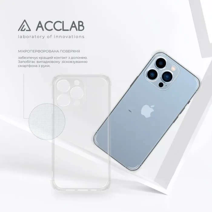 Чохол до мобільного телефона ACCLAB ShockProof Apple iPhone 13 Pro Transparent (1283126587856) зображення 5