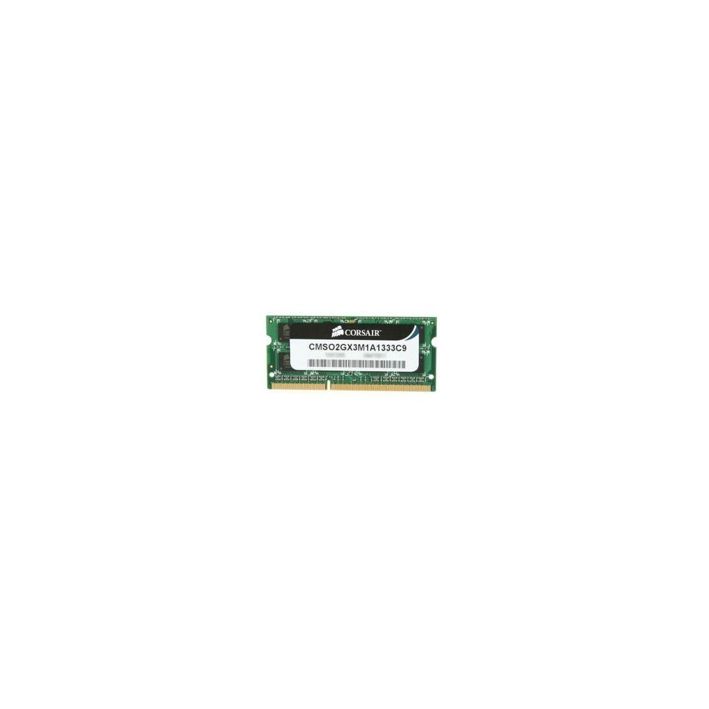 Модуль памяти для ноутбука SoDIMM DDR3 2GB 1333 MHz Corsair (CMSO2GX3M1A1333C9)