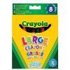 Карандаши цветные Crayola 8 больших смываемых восковых мелков (52-3282)