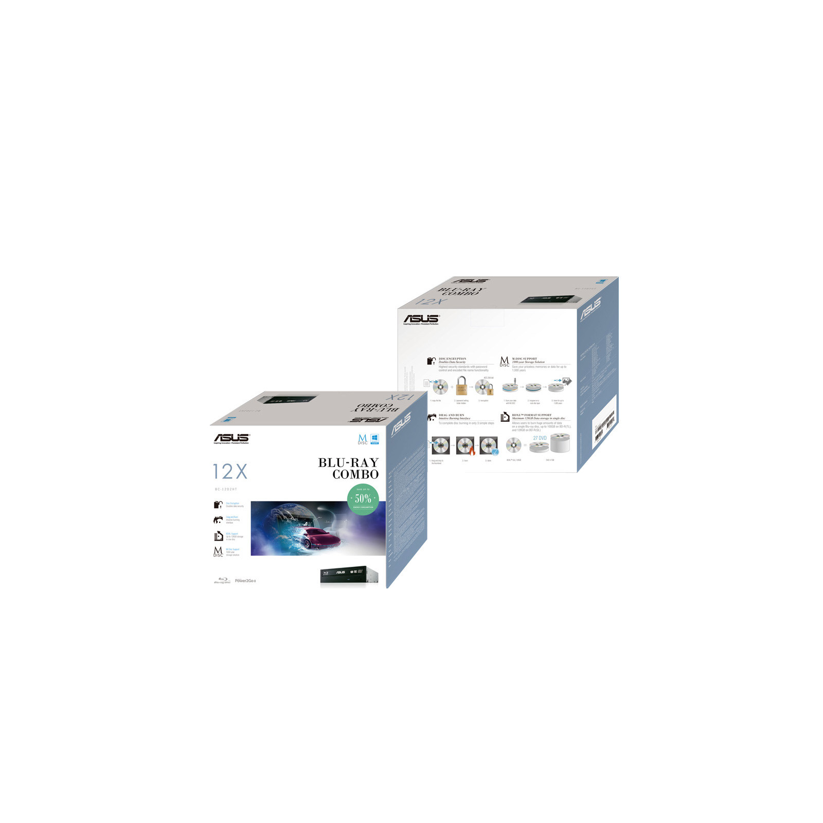 Оптический привод Blu-Ray ASUS BC-12D2HT/BLK/G/AS изображение 2