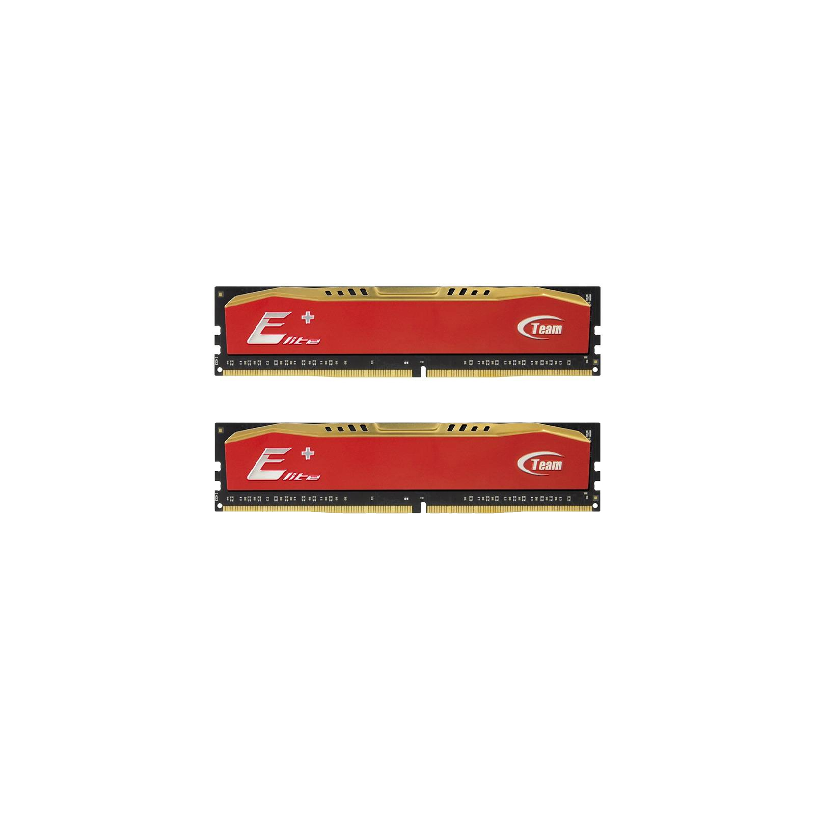 Модуль пам'яті для комп'ютера DDR4 16GB (2x8GB) 2133 MHz Elite Plus Orange Team (TPAD416G2133HC15DC01)