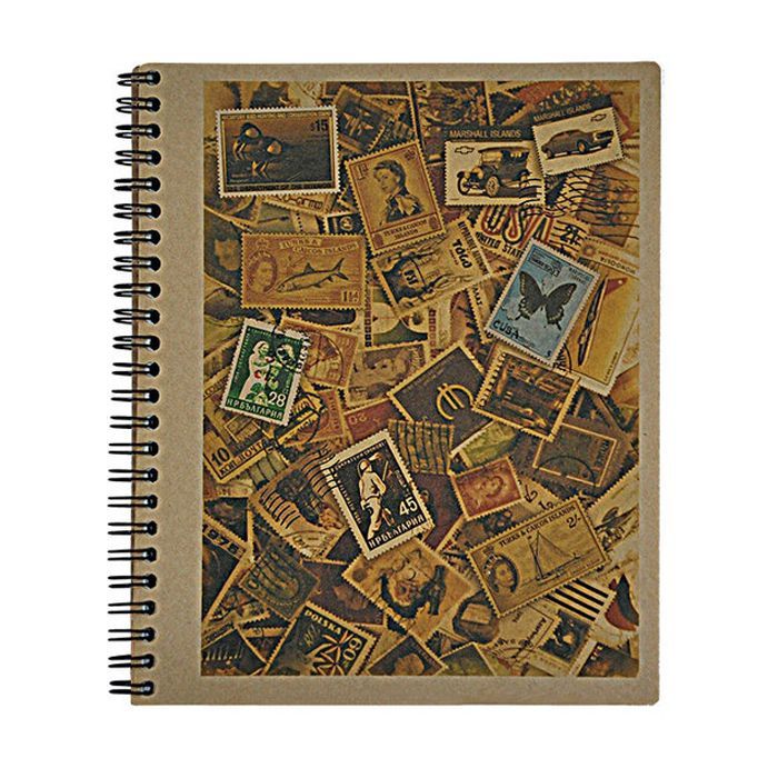 Блокнот Buromax spiral side, А5, 80sheets, KRAFT, square (assorted) (BM.2415) изображение 3