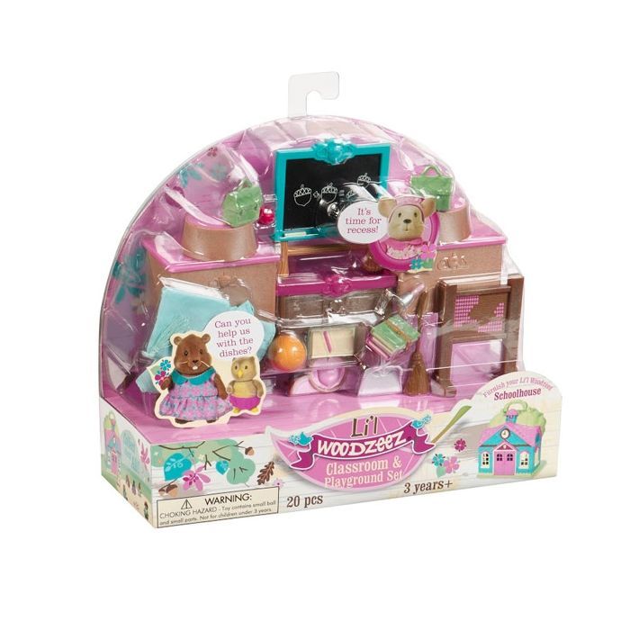 Игровой набор Li'l Woodzeez Классная комната и игровая площадка 20 аксессуаров (6124Z)