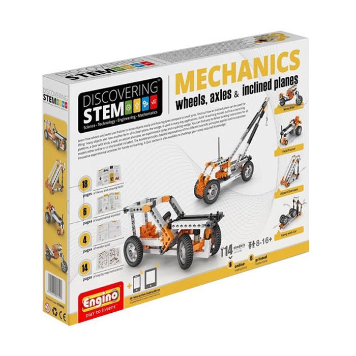 Конструктор Engino Stem Механика Колеса, оси и наклонные плоскости (STEM02)