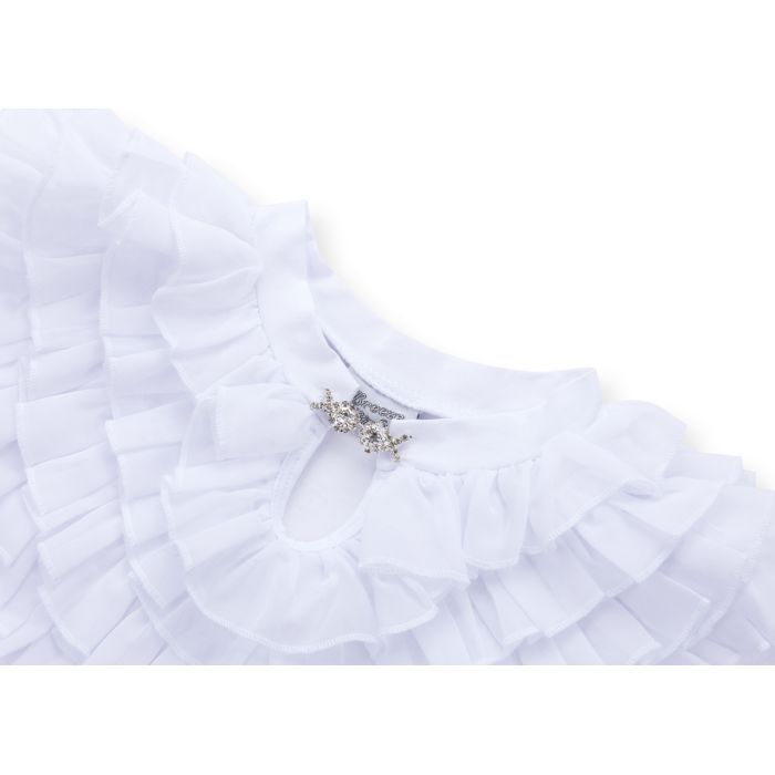Кофта дитяча Breeze з шифоновими рюшами (9270-140G-white) зображення 3
