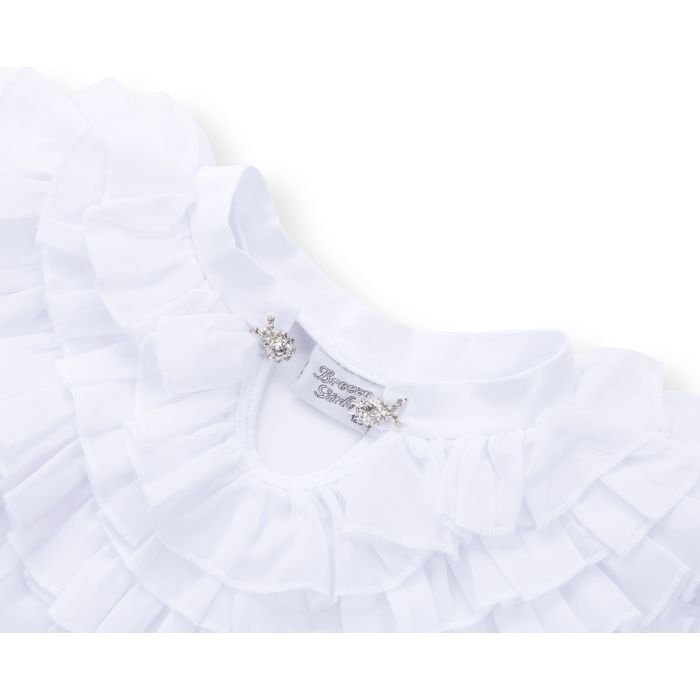 Кофта дитяча Breeze з шифоновими рюшами (9270-140G-white) зображення 6