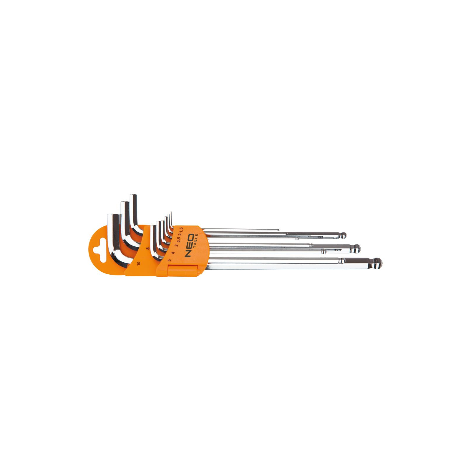 Набір інструментів Neo Tools ключи шестигранні, 1.5-10 мм, набір 9 шт (09-525)