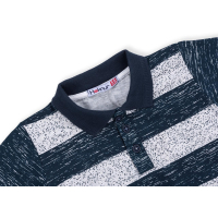 Футболка детская Haknur поло в полоску (6617-122B-blue) изображение 3