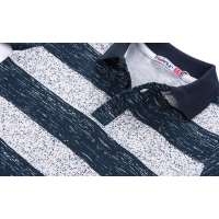 Футболка детская Haknur поло в полоску (6617-122B-blue) изображение 4