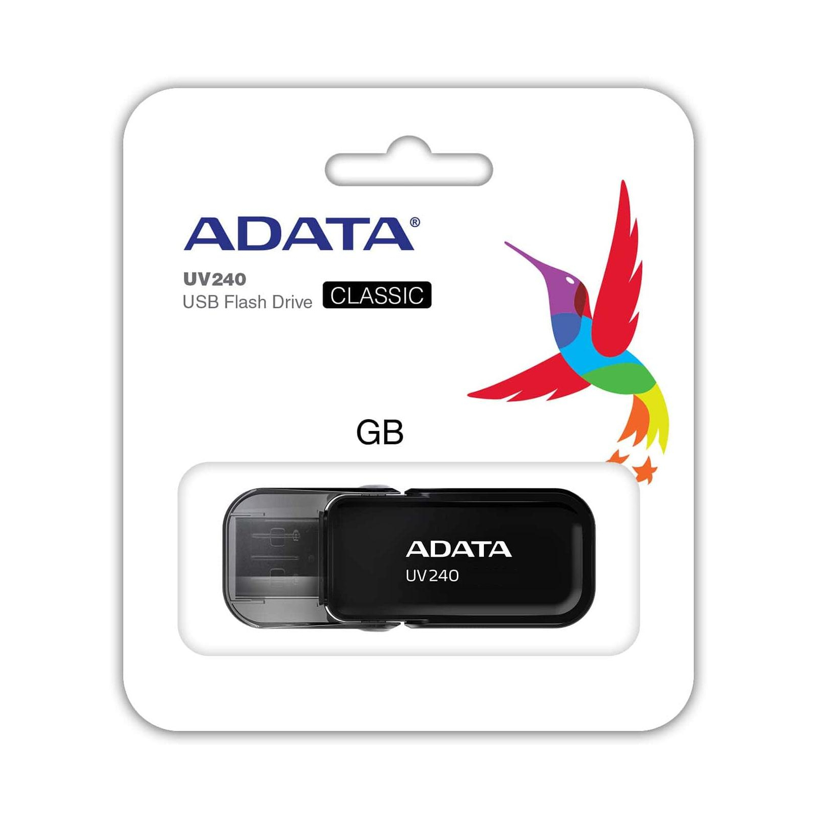 USB флеш накопичувач ADATA 32GB UV240 Black USB 2.0 (AUV240-32G-RBK) зображення 3