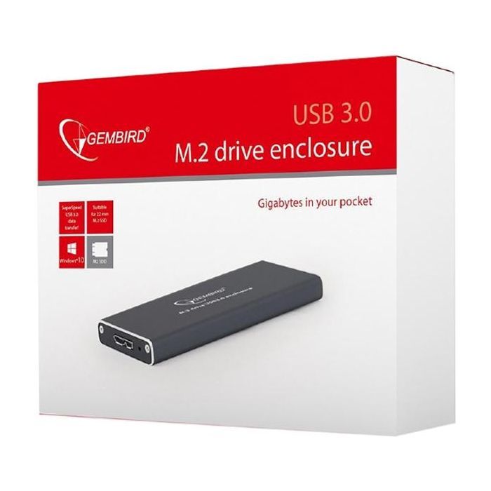 Карман внешний Gembird M.2 (NGFF), USB3.0, черный (EE2280-U3C-01) изображение 5