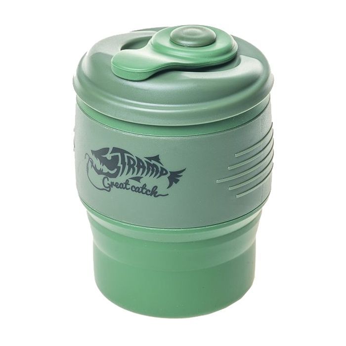 Чашка туристическая Tramp силіконова з кришкою 350 мл Green (UTRC-082-green) изображение 2