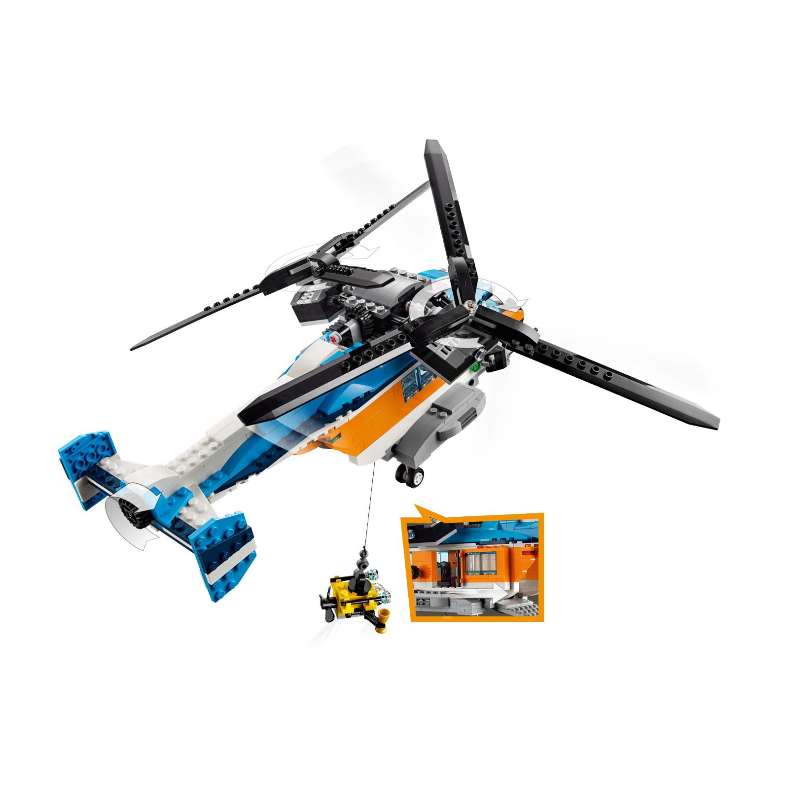 Конструктор LEGO Creator Двухроторный вертолёт 569 деталей (31096) изображение 4