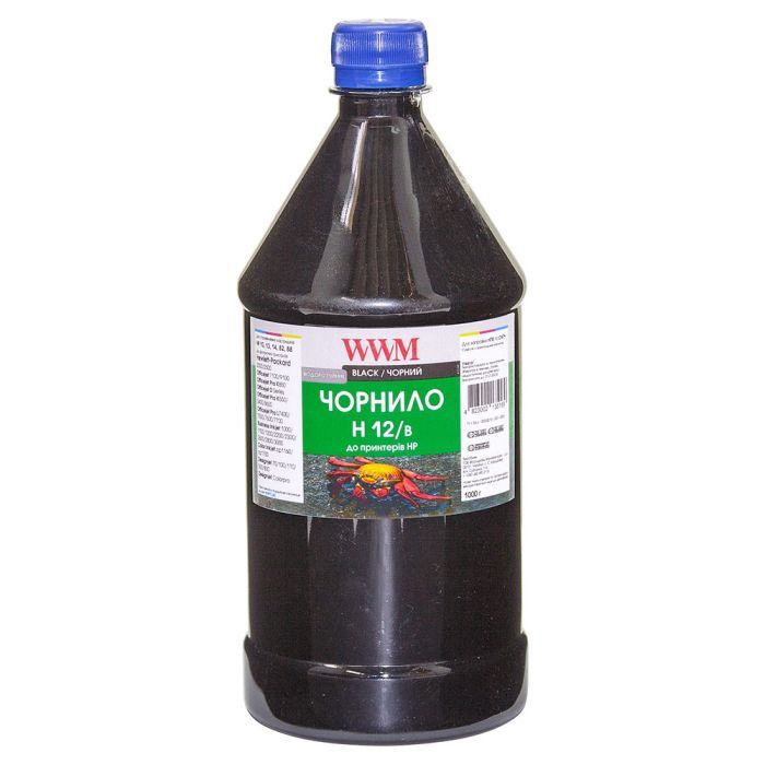 Чернила WWM HP №10/11/12 1000г Black (H12/B-4)