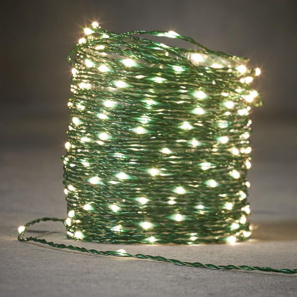 Гирлянда Luca Lighting Струна зеленая, 33 м, холодный белый (8718861661347)
