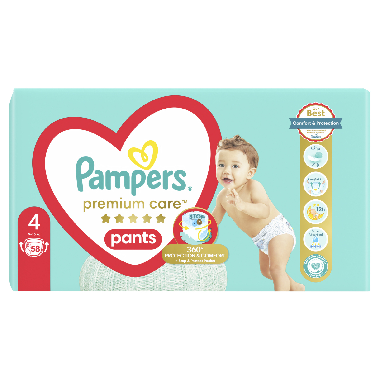 Підгузки Pampers Premium Care Pants Maxi Розмір 4 58 шт (8001090759993) зображення 2