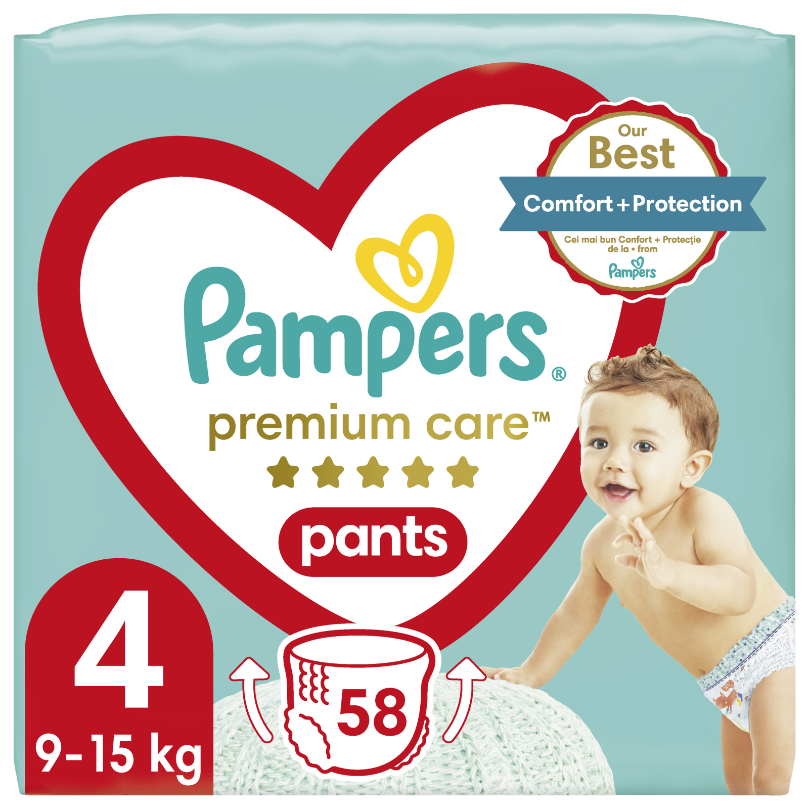 Подгузники Pampers Premium Care Pants Maxi Размер 4 (9-15 кг), 22 шт. (4015400681212)