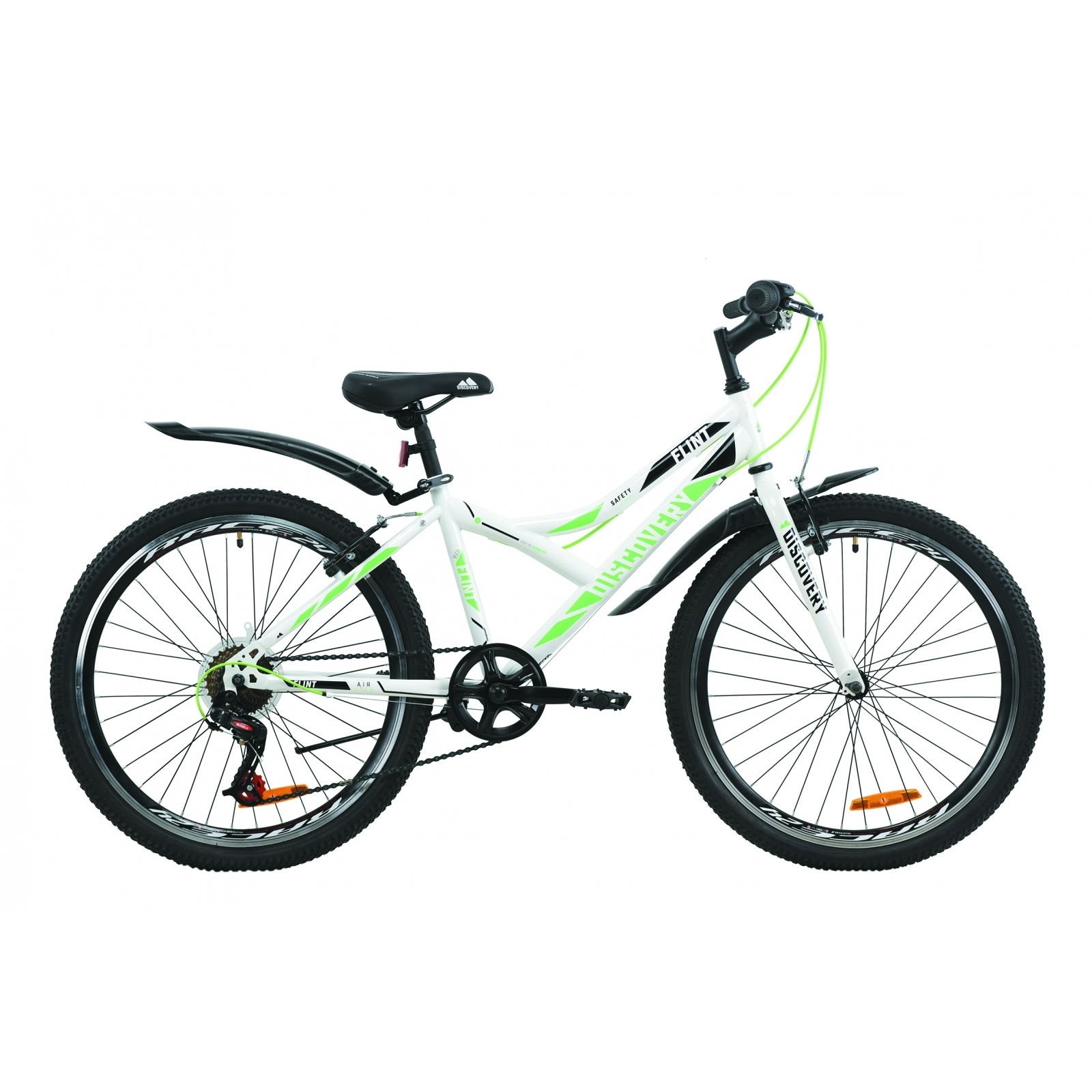 Велосипед Discovery 24" FLINT Vbr рама-14" St 2020 бело-зеленый (OPS-DIS-24-179)