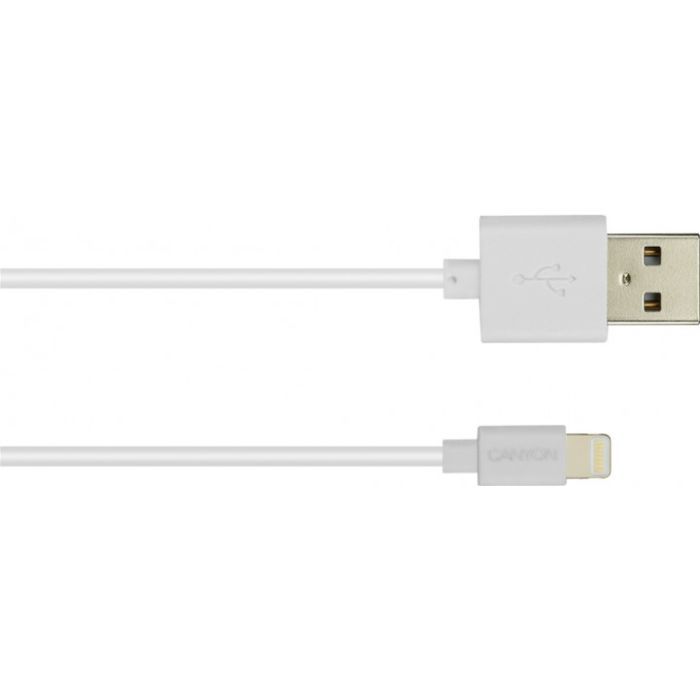 Дата кабель USB 2.0 AM to Lightning 1.0m MFI Canyon (CNS-MFICAB01W) зображення 2