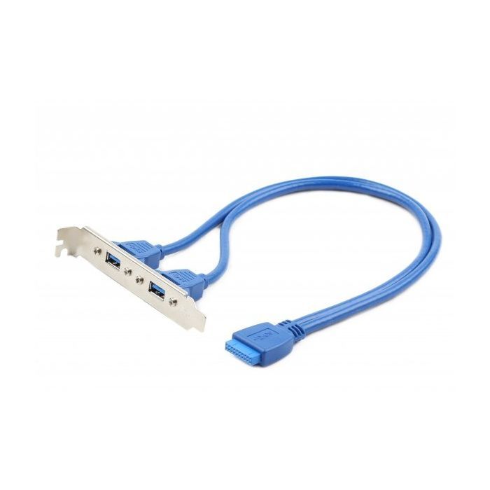 Кабель для передачи данных USB 3.0 розетка на кронштейні 10P 45 см Cablexpert (CC-USB3-RECEPTACLE)