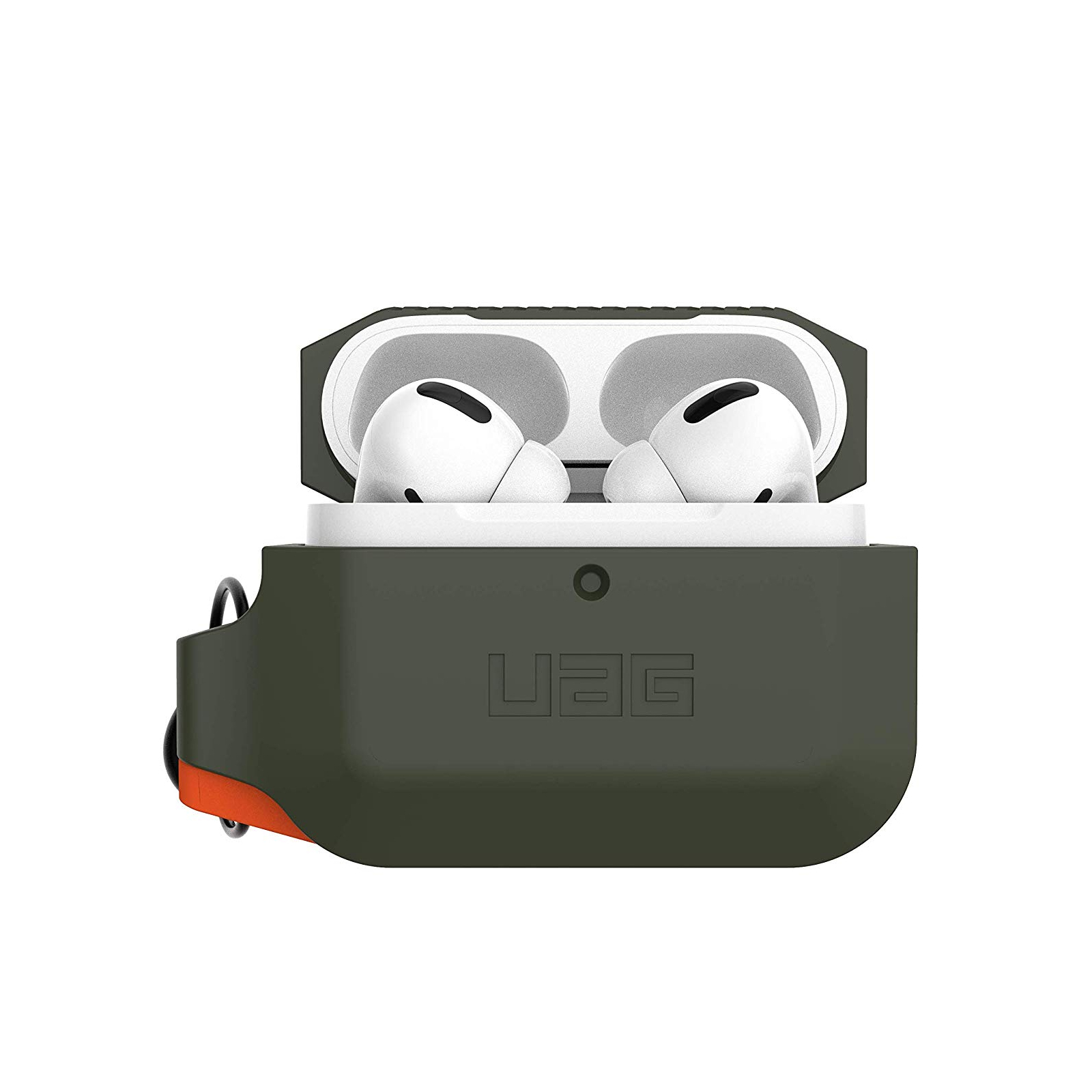 Чохол для навушників UAG для Airpods Pro Silicone Olive Drab/Orange (10225K117297) зображення 2
