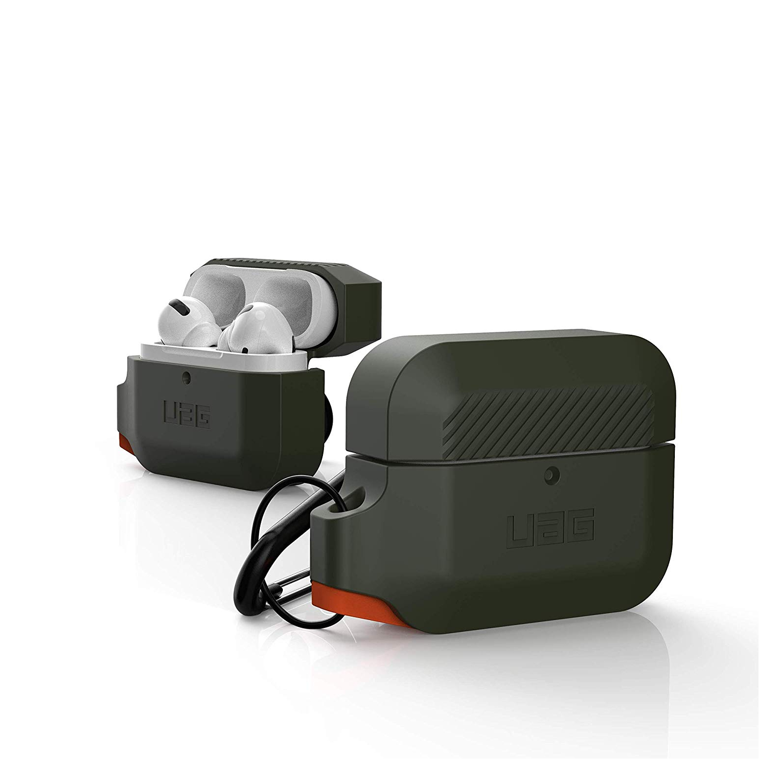 Чохол для навушників UAG для Airpods Pro Silicone Olive Drab/Orange (10225K117297) зображення 4